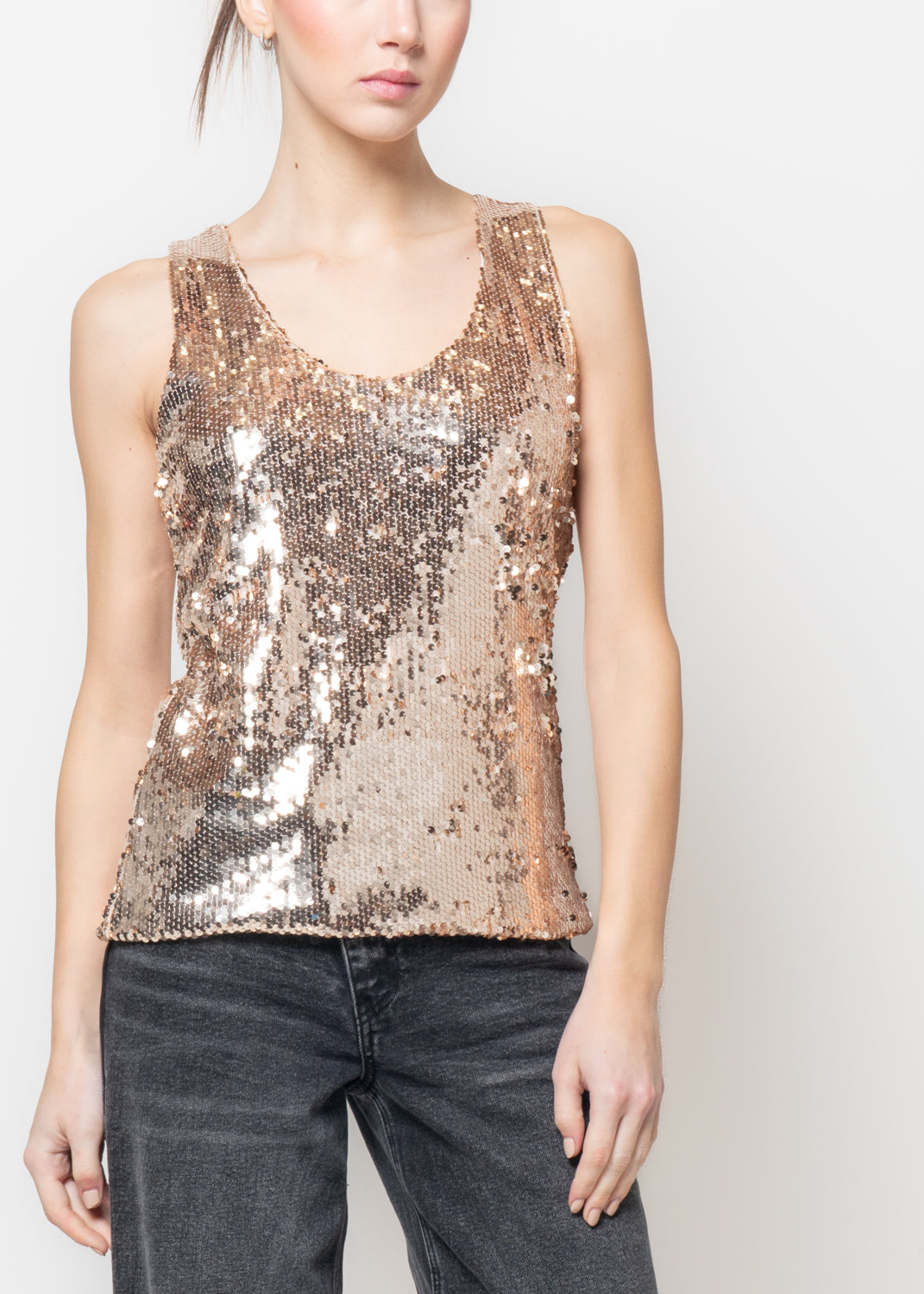 Canotta in paillettes