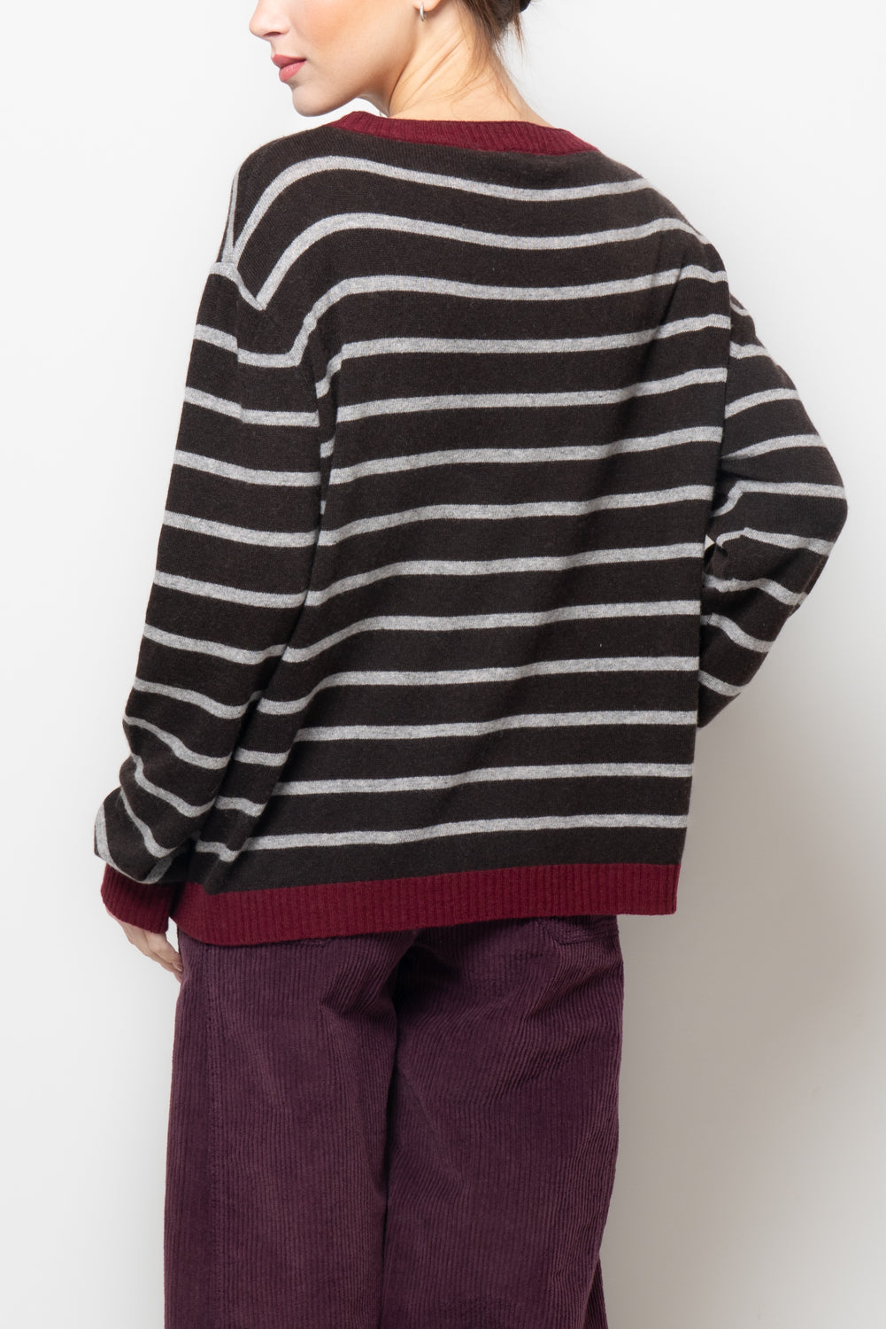 Maglia a scatola a righe