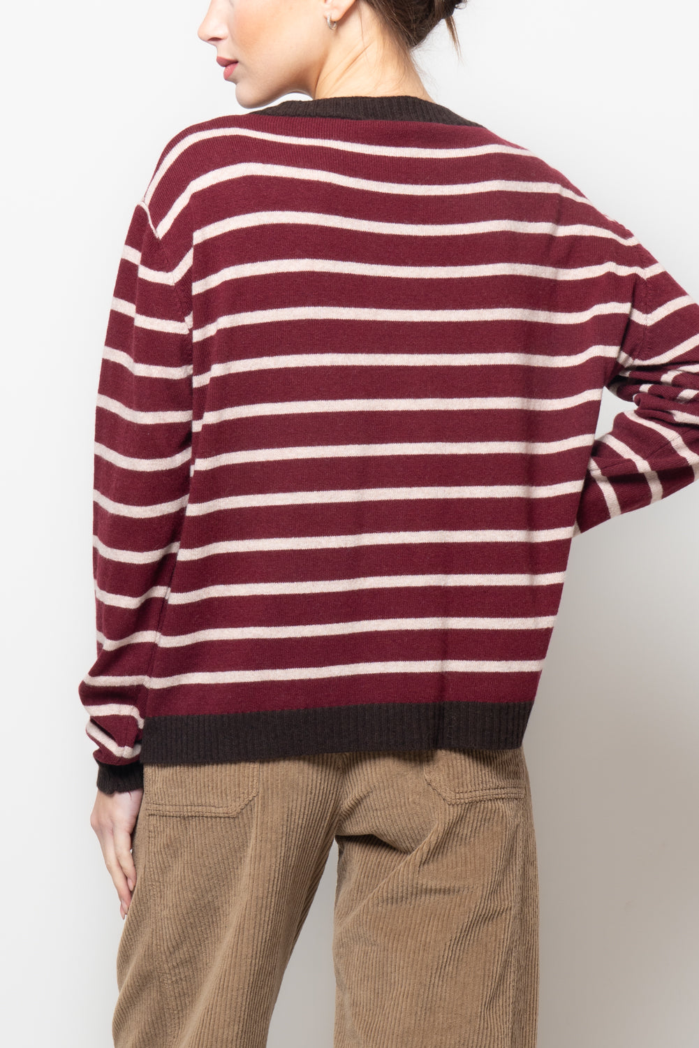 Maglia a scatola a righe