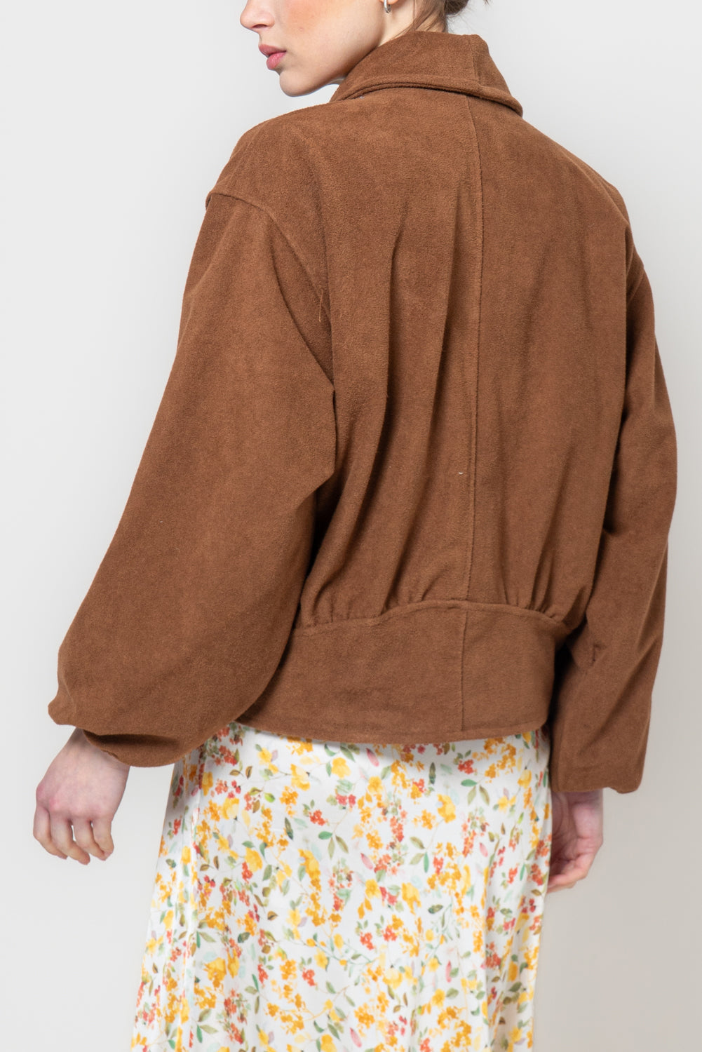 Giubbotto in suede sciallato