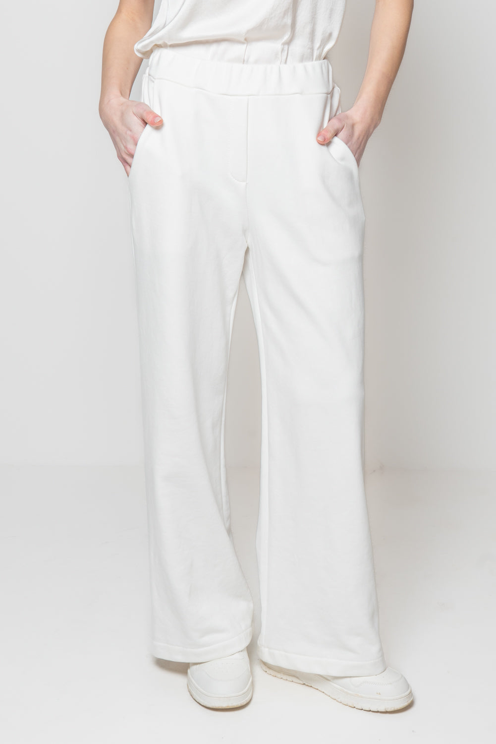 Pantaloni palazzo in felpa