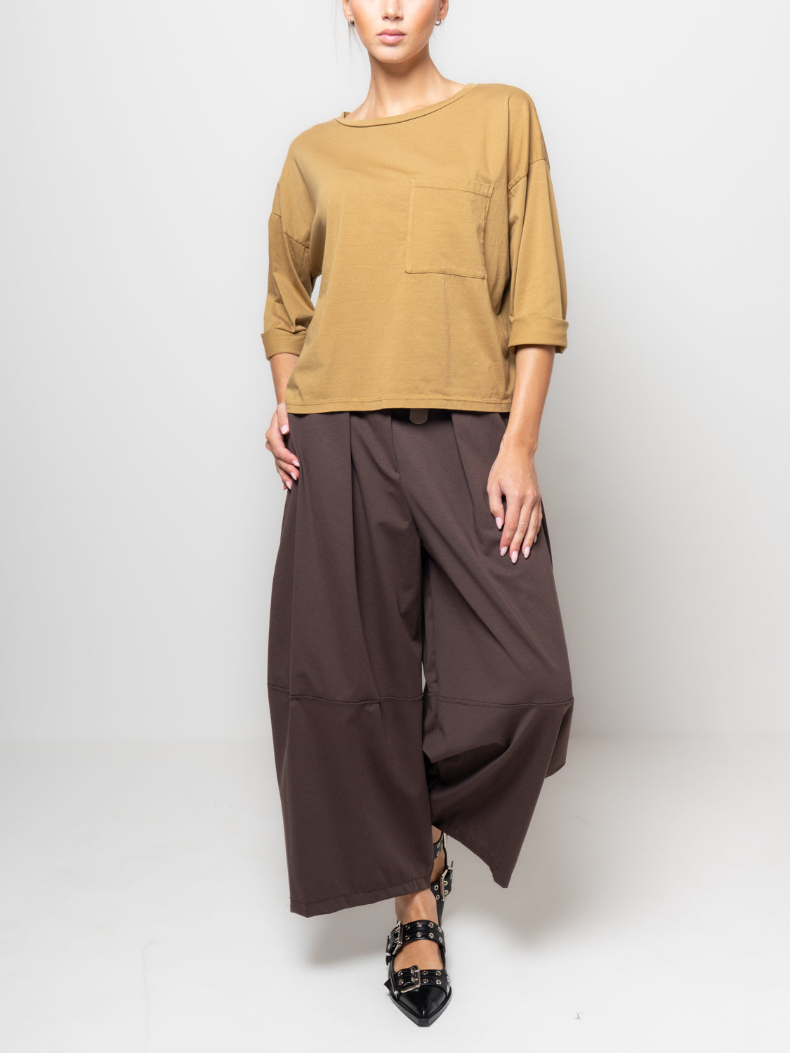 T shirt a manica lunga con tasca