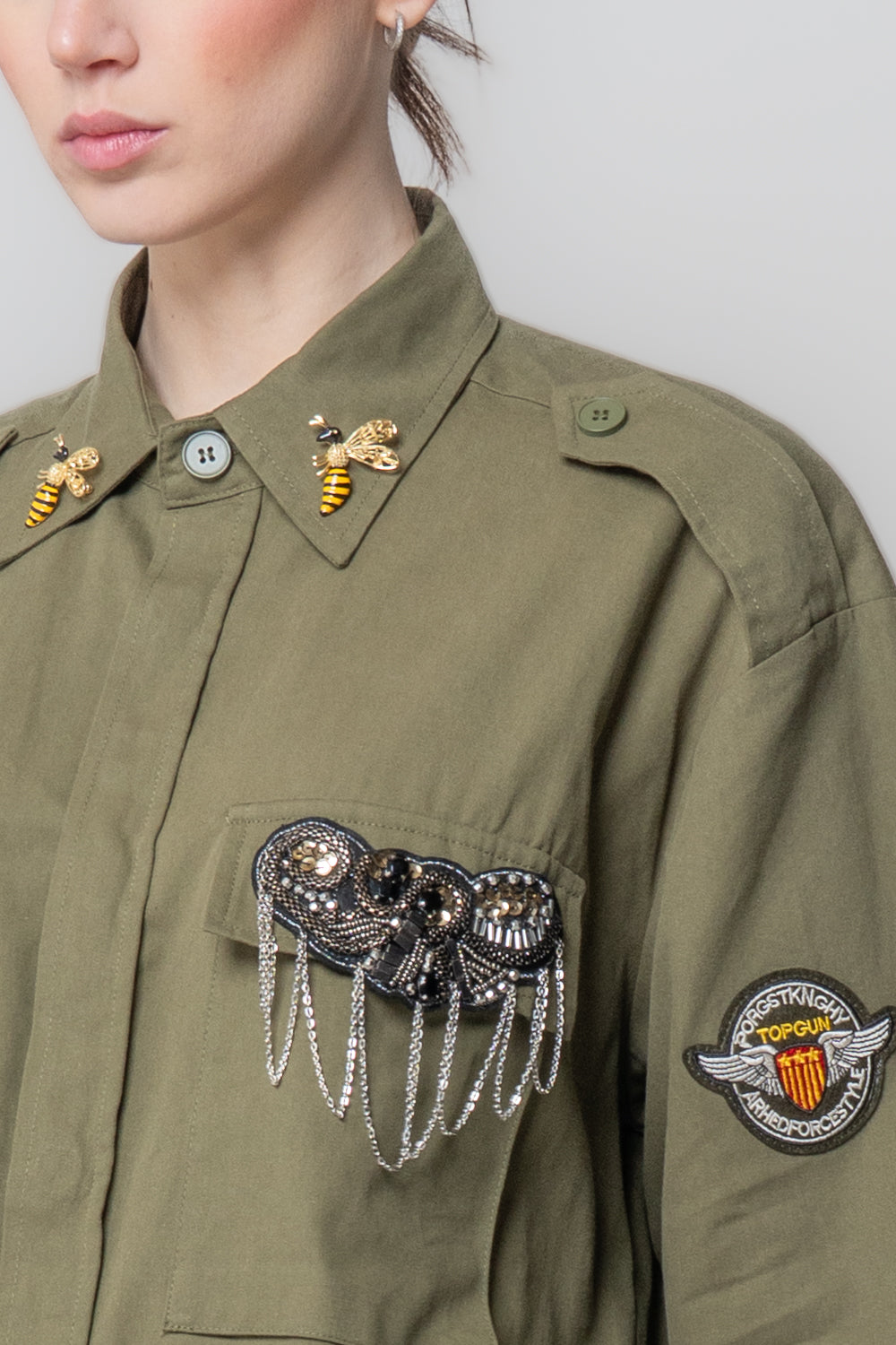 Sahariana Militare Patch Gioiello