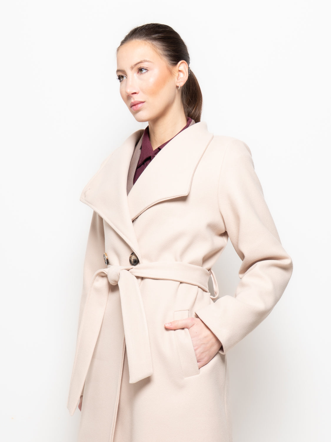 Cappotto lungo con cintura