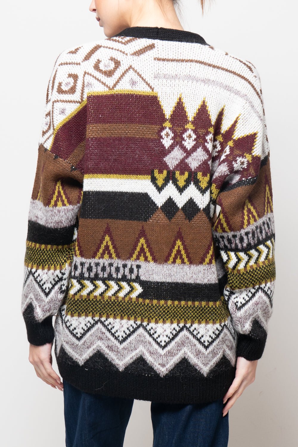 Cardigan fantasia etnica