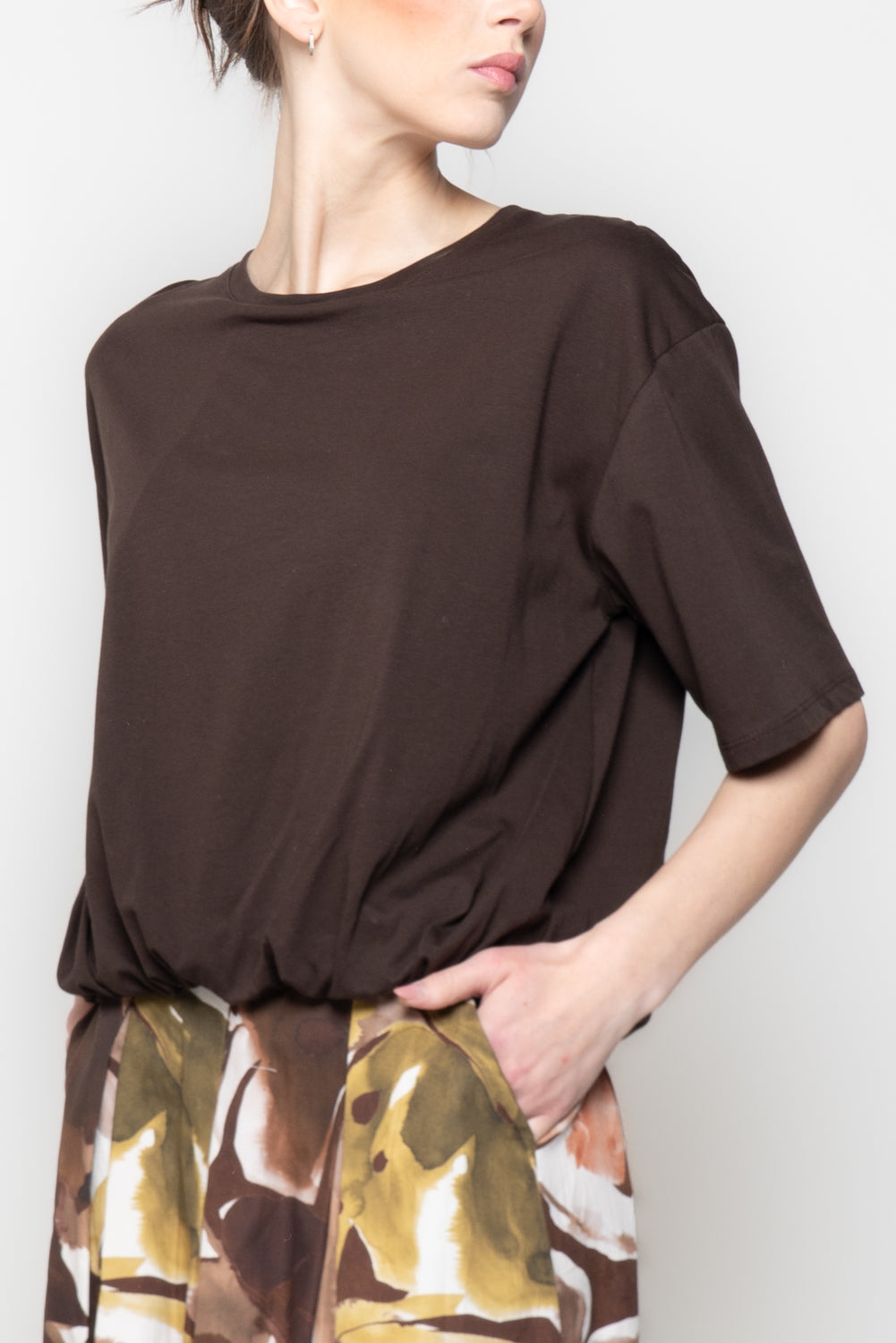 T-shirt fondo a bombolino