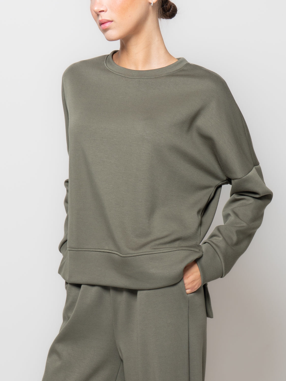 Felpa in neoprene con spacchi laterali