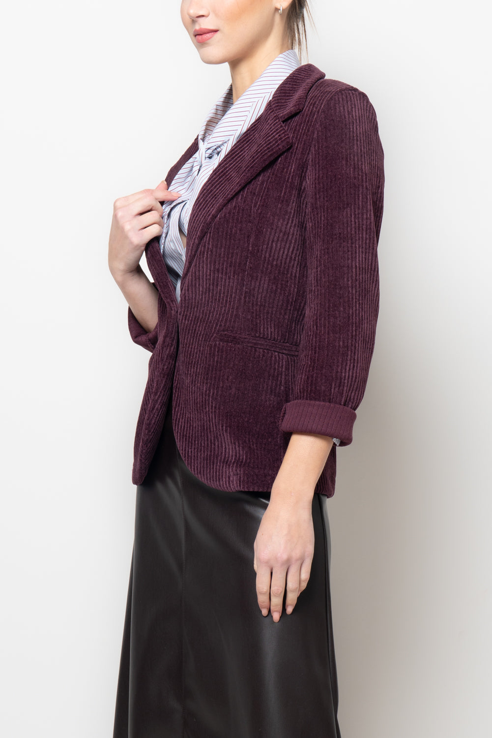 Giacca sfiancata in velluto