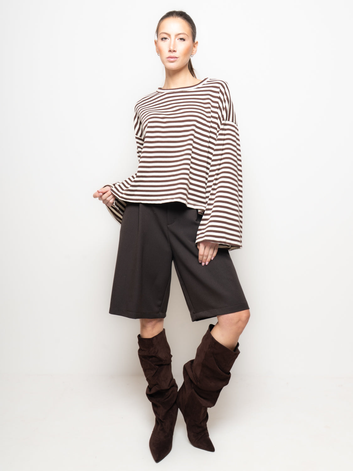 Maglia oversize righe