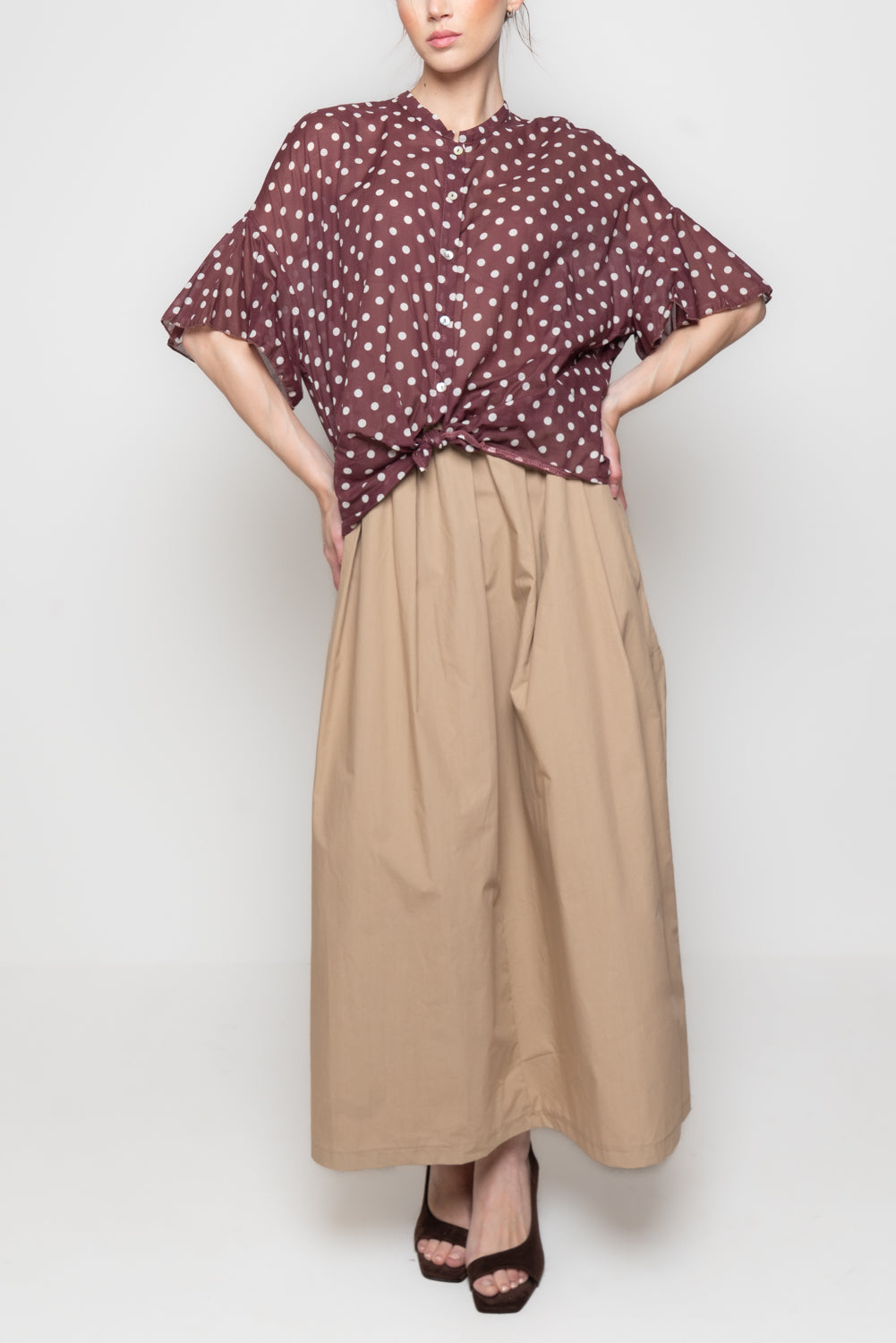 Camicia in mussola con Stampa a Pois