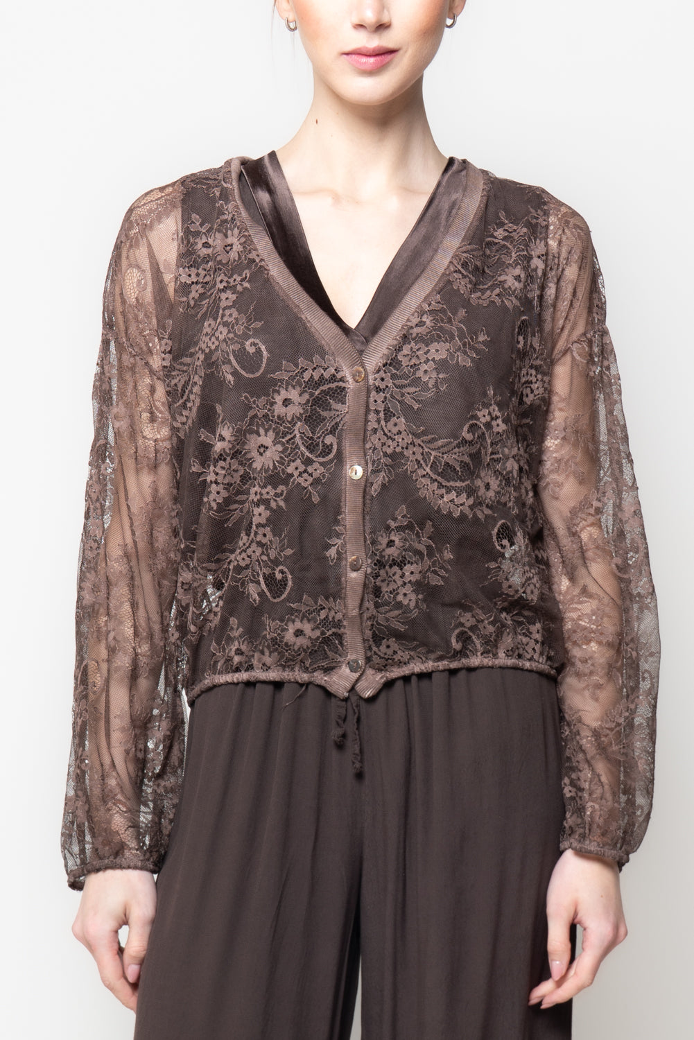 Cardigan in pizzo