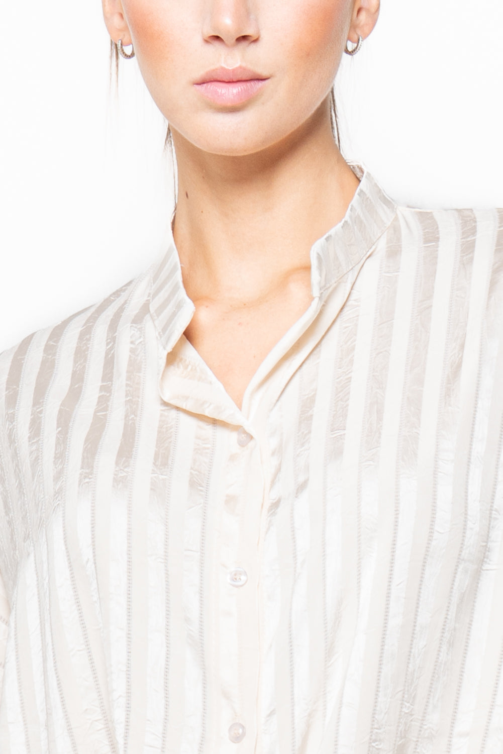 Camicia in tessuto rigato