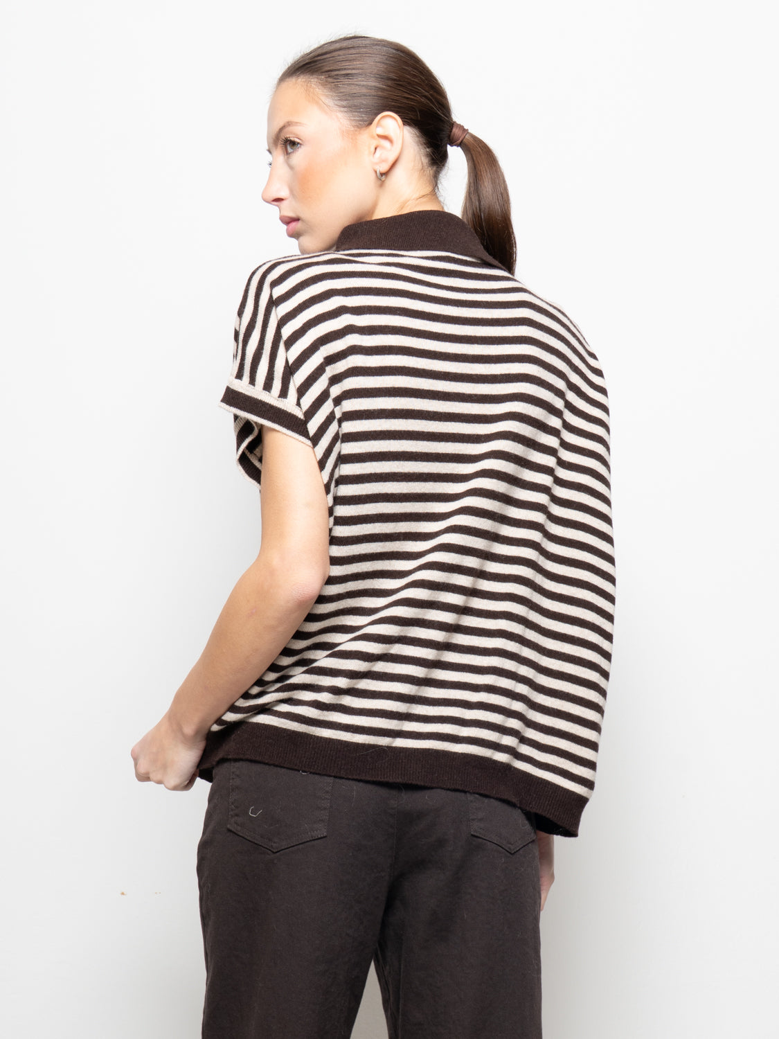 Polo in maglia a righe