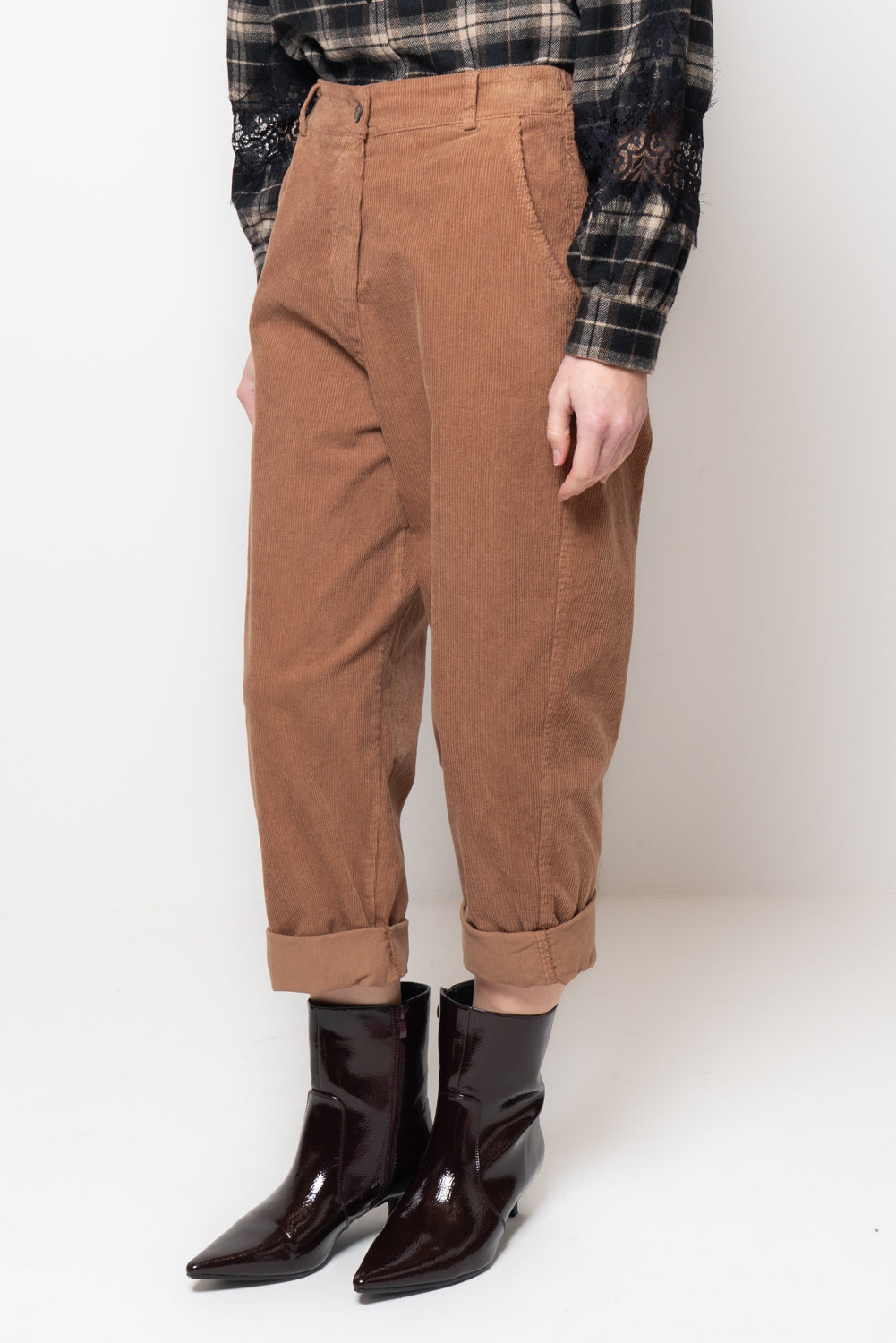 Pantaloni baggy in velluto