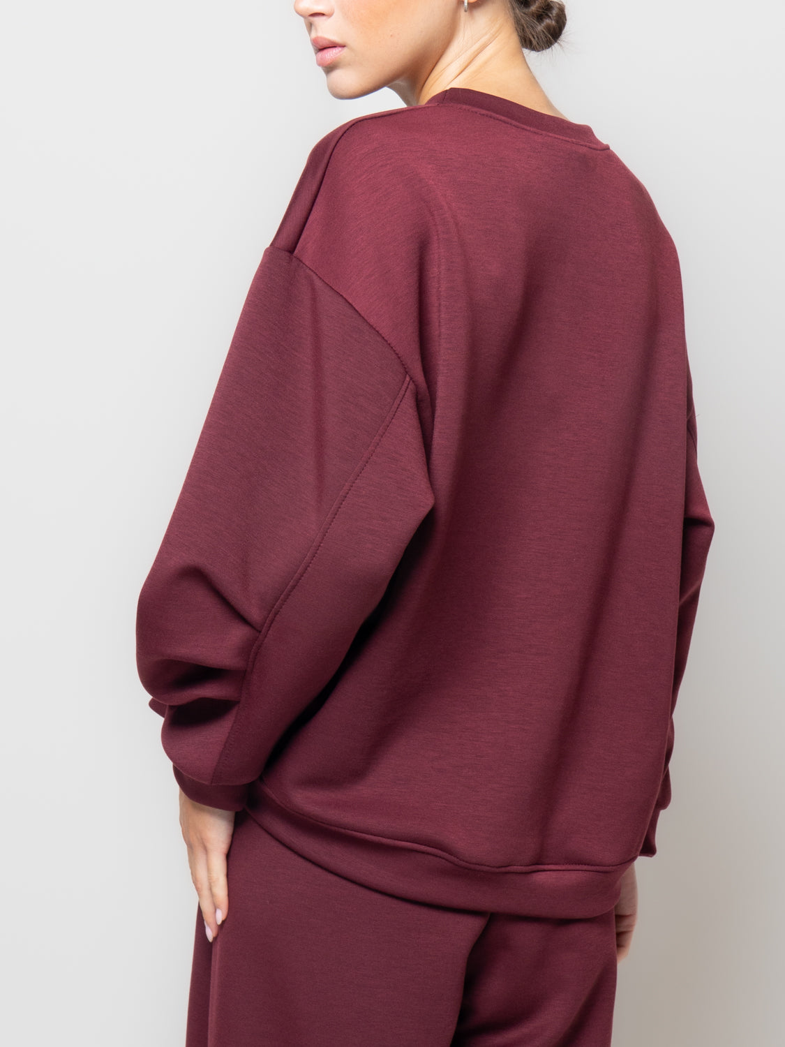 Felpa in neoprene con manica rappresa