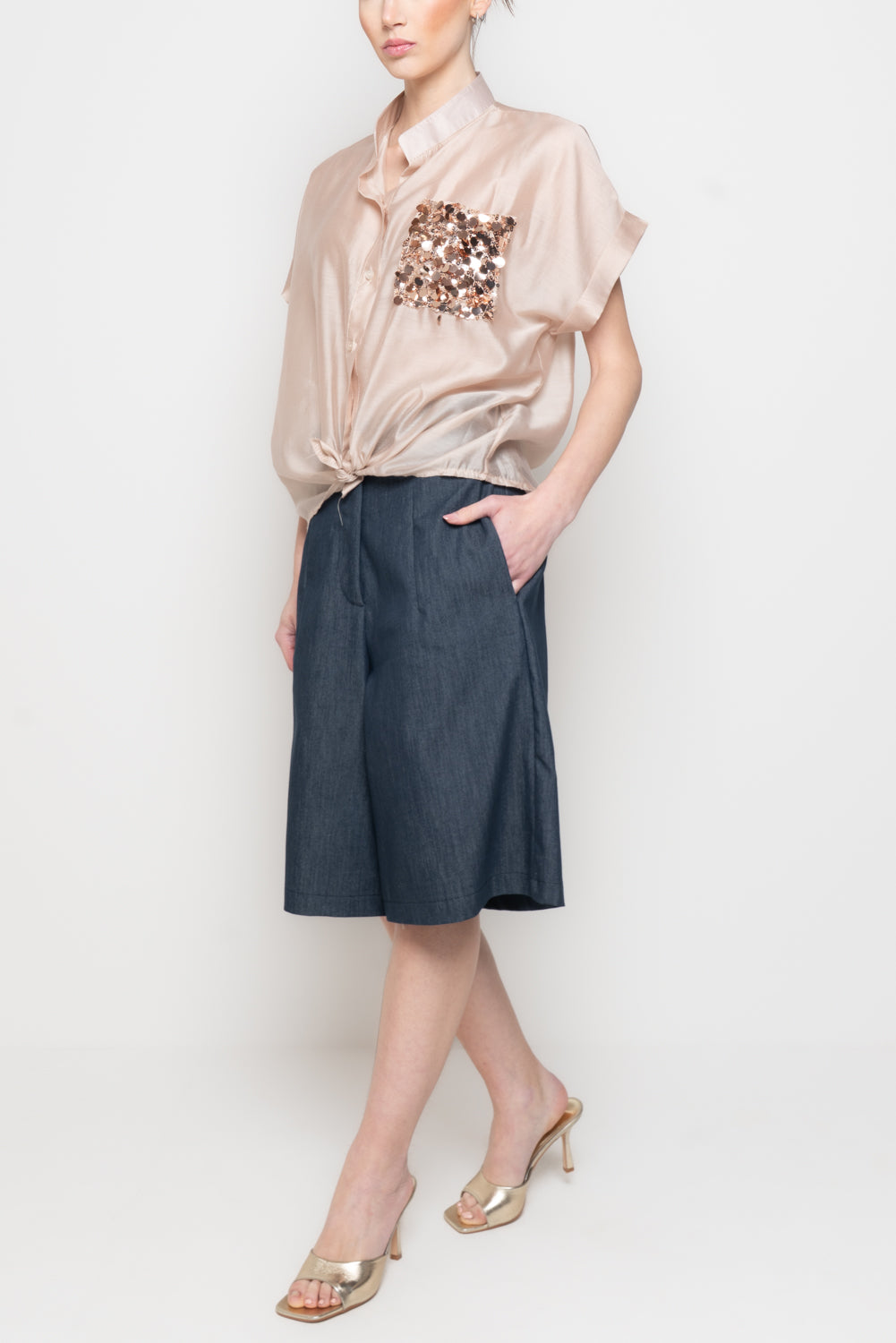 Camicia con Taschino di Paillettes