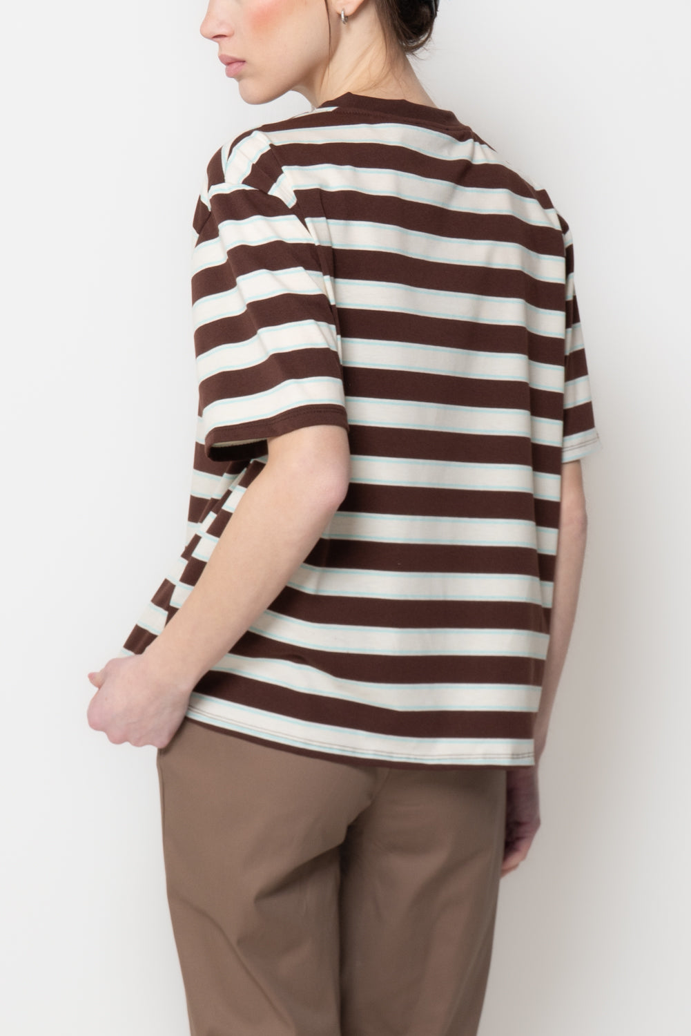 T-shirt Oversize a Righe Orizzontali