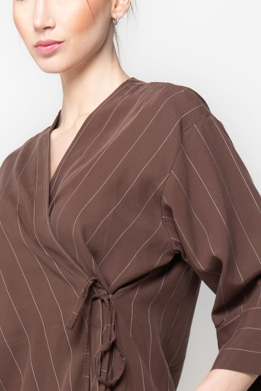 Blusa a Portafoglio Gessata