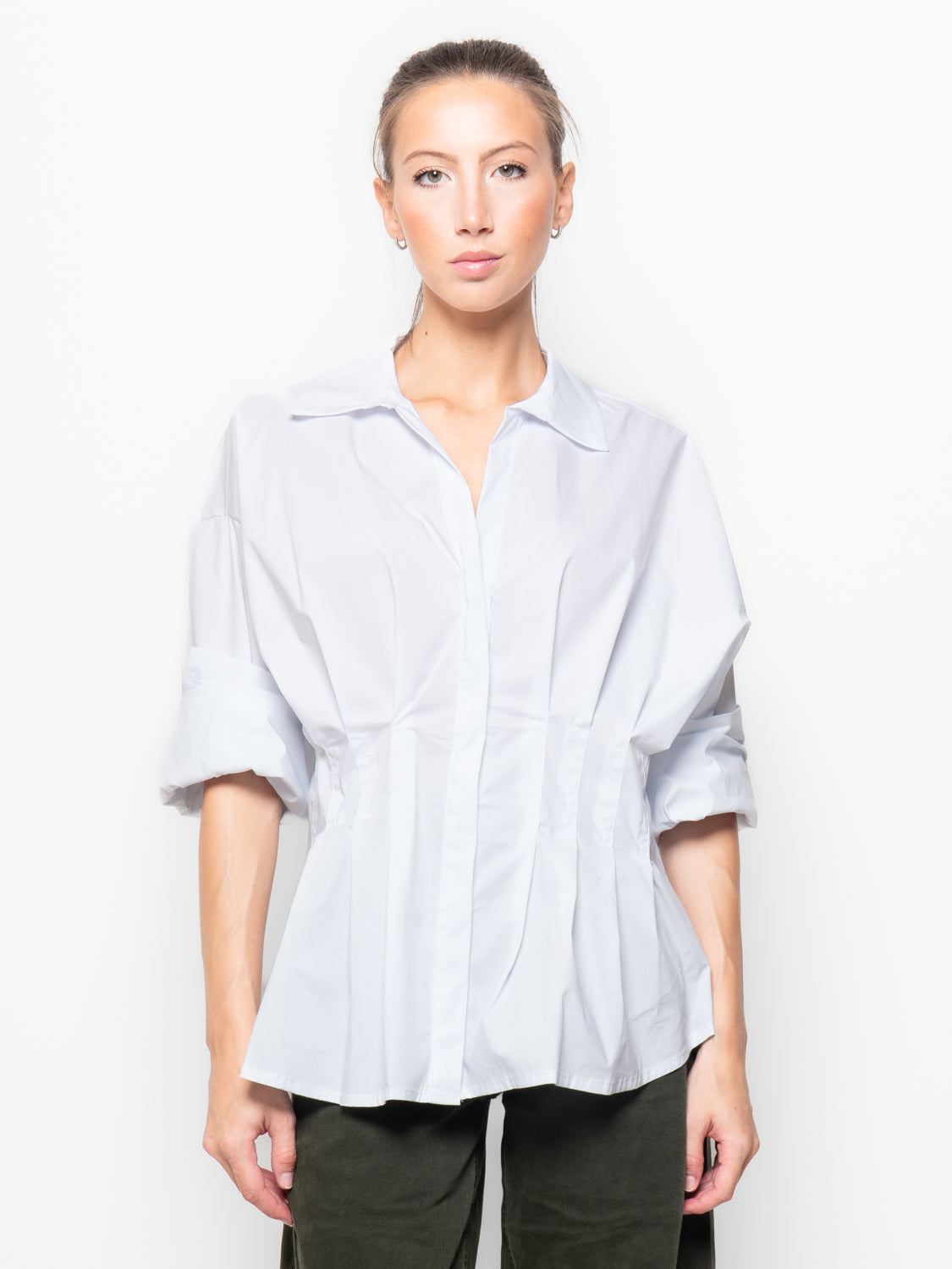 Camicia con vita arricciata