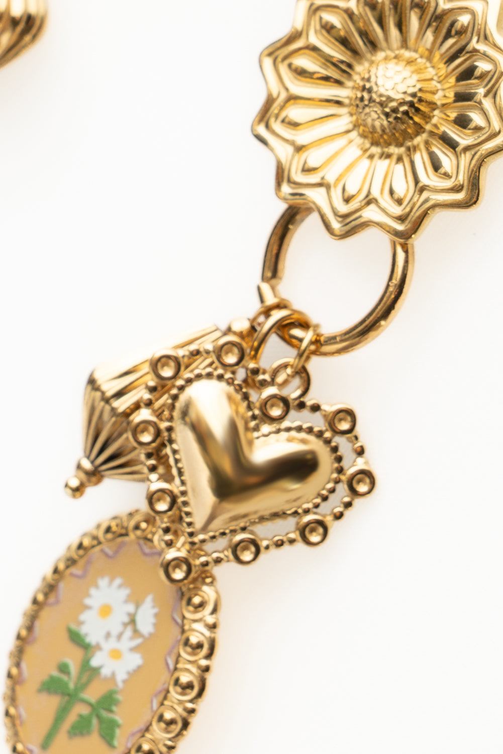 Orecchini Pendenti Fiore e Cammeo