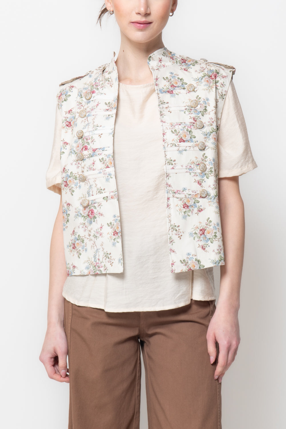 Gilet napoleon a fiori