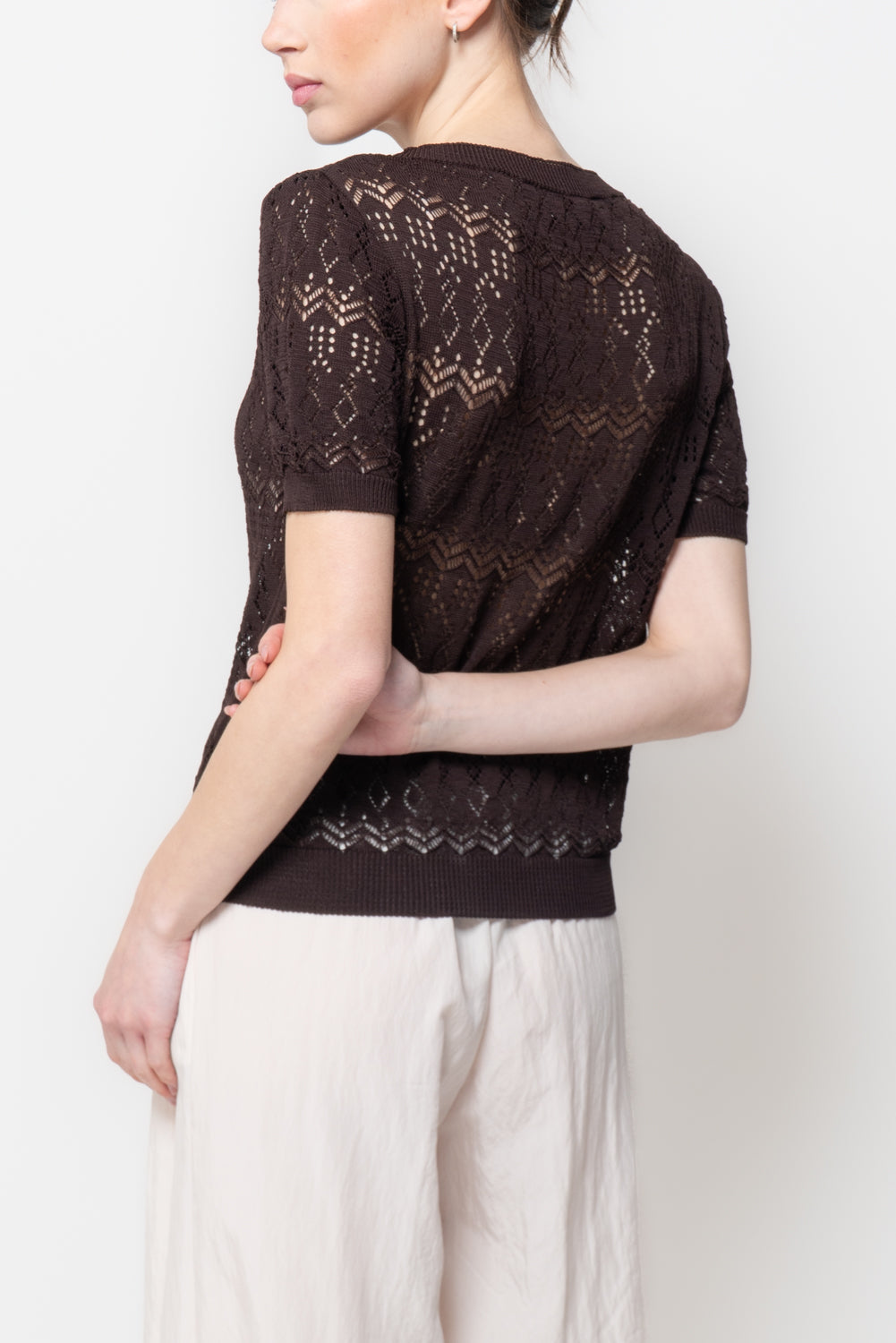 T-shirt in Maglia Traforata
