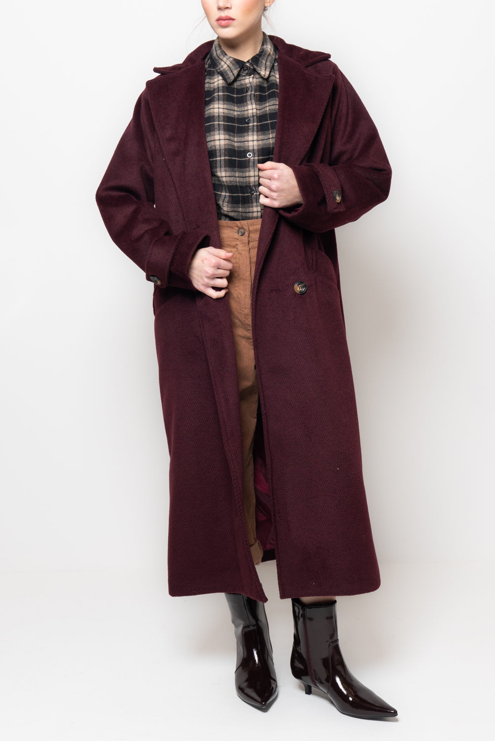 Cappotto lungo doppio petto