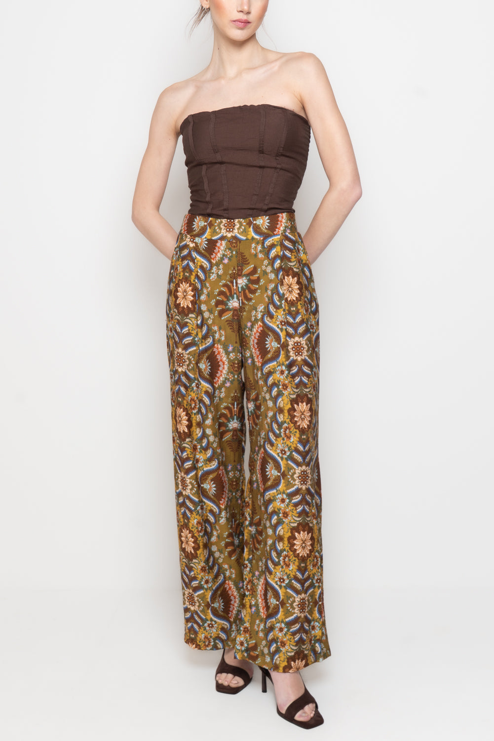 Pantaloni palazzo fantasia