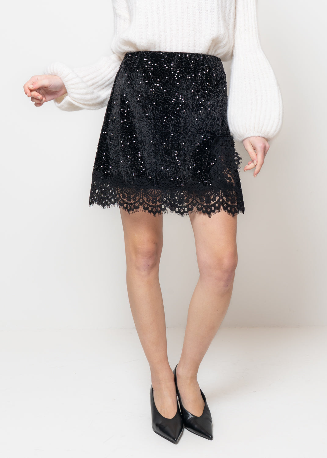 Gonna corta in paillettes