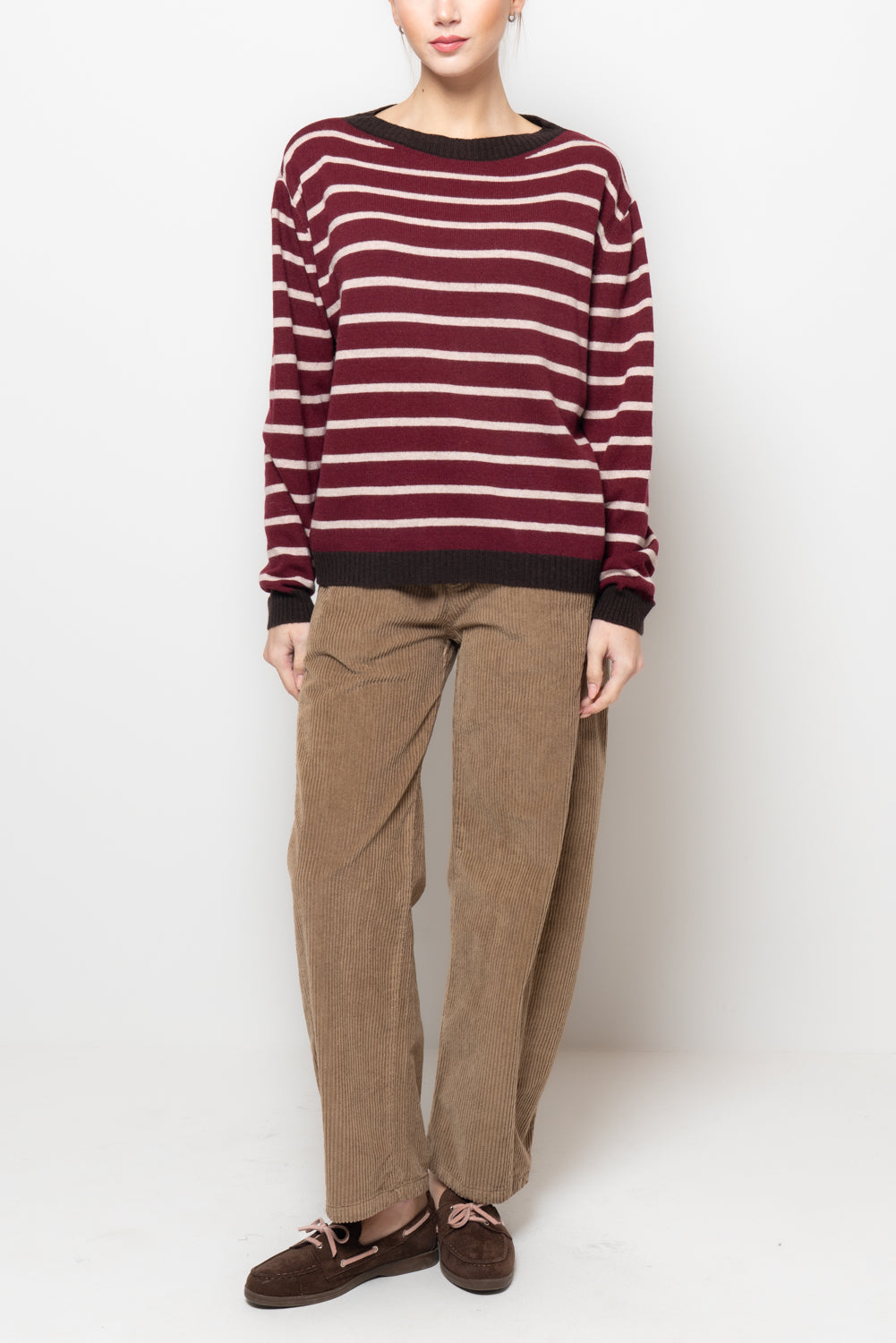 Maglia a scatola a righe