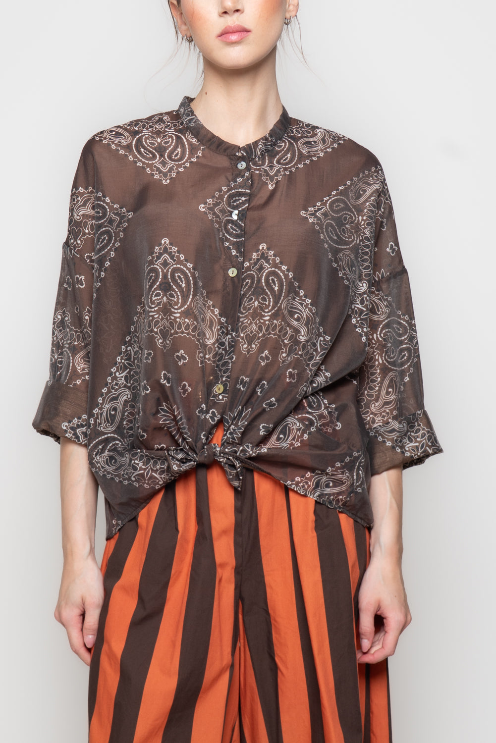 Camicia in mussola con Stampa Bandana