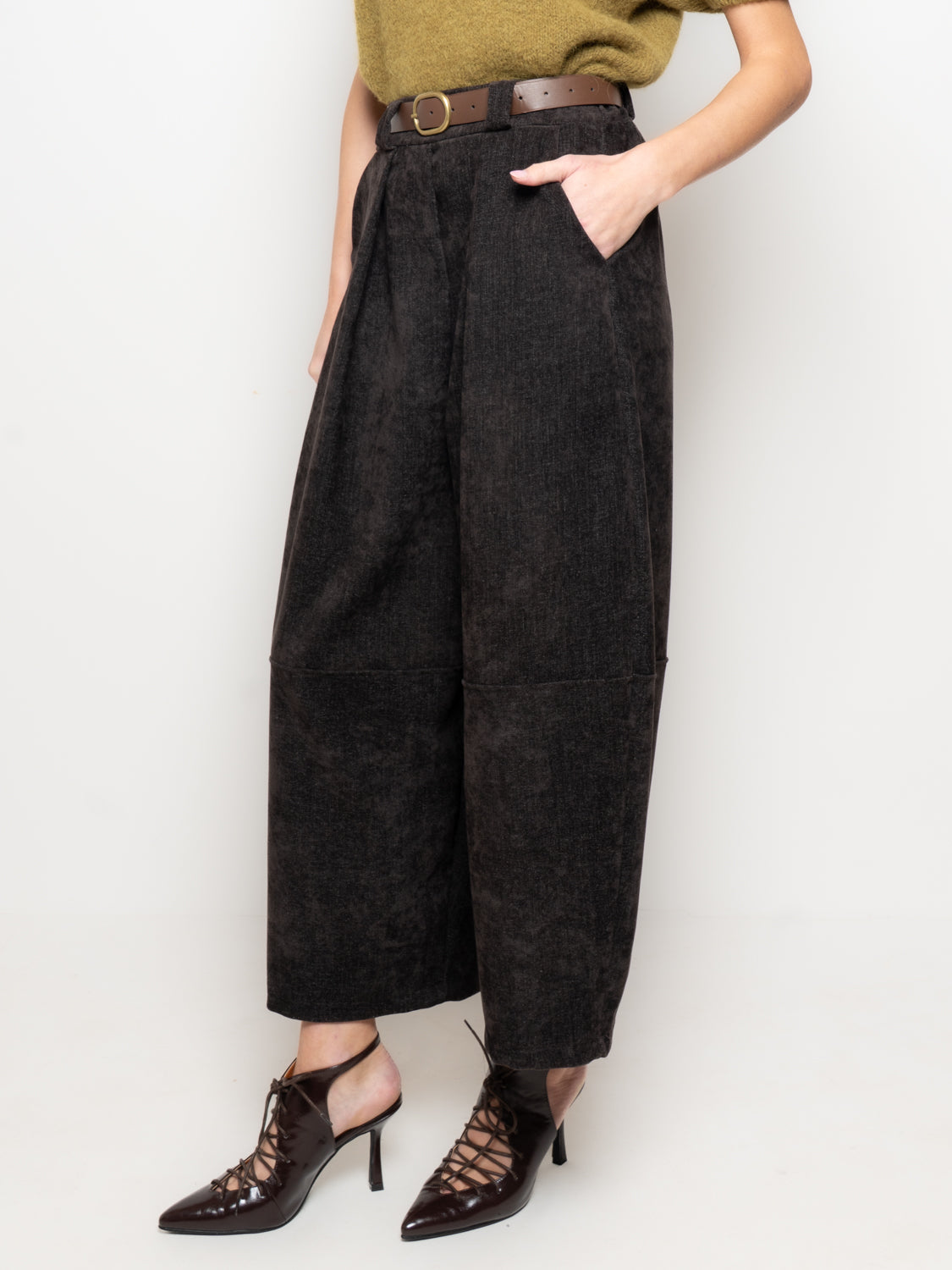 Pantalone ampio in ciniglia