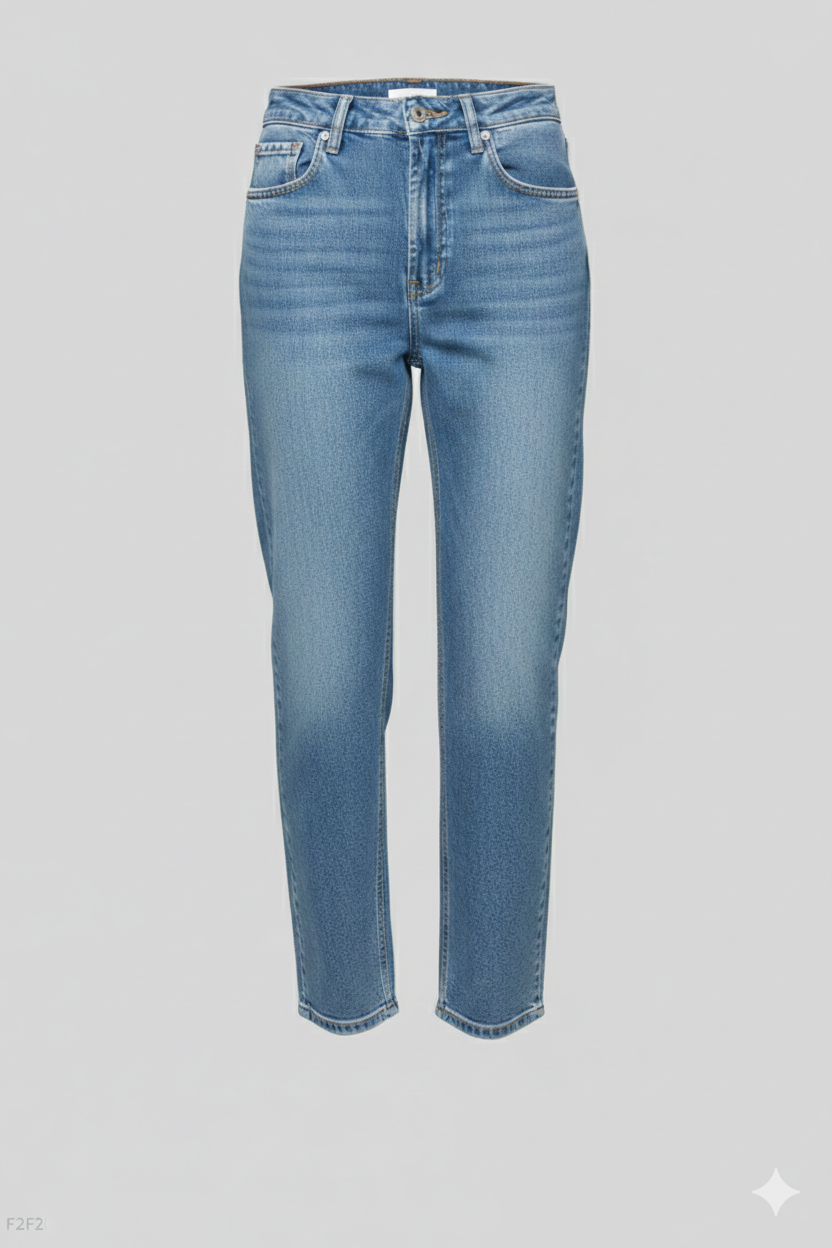 Jeans straight lavaggio medio