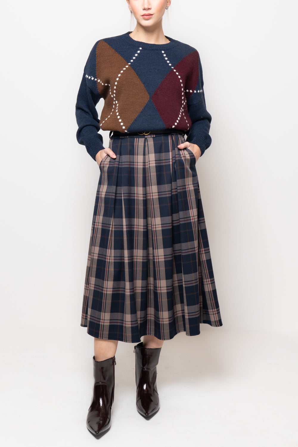 Gonna a quadri con cannoni