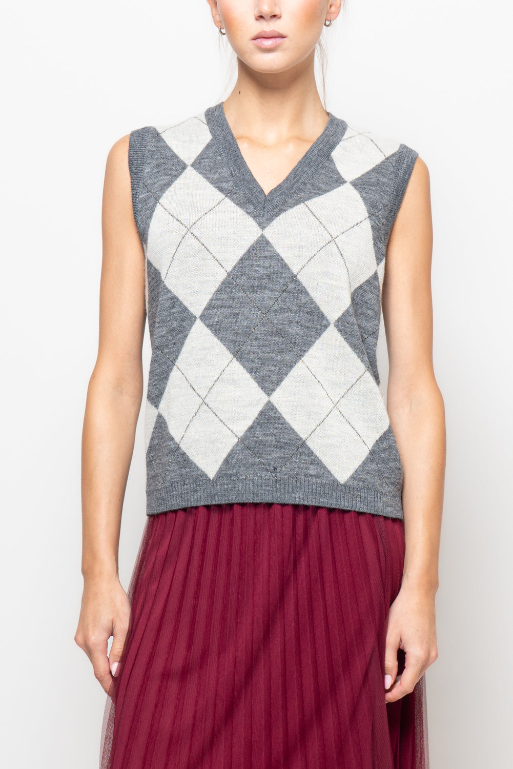 Gilet a rombi a corpetto