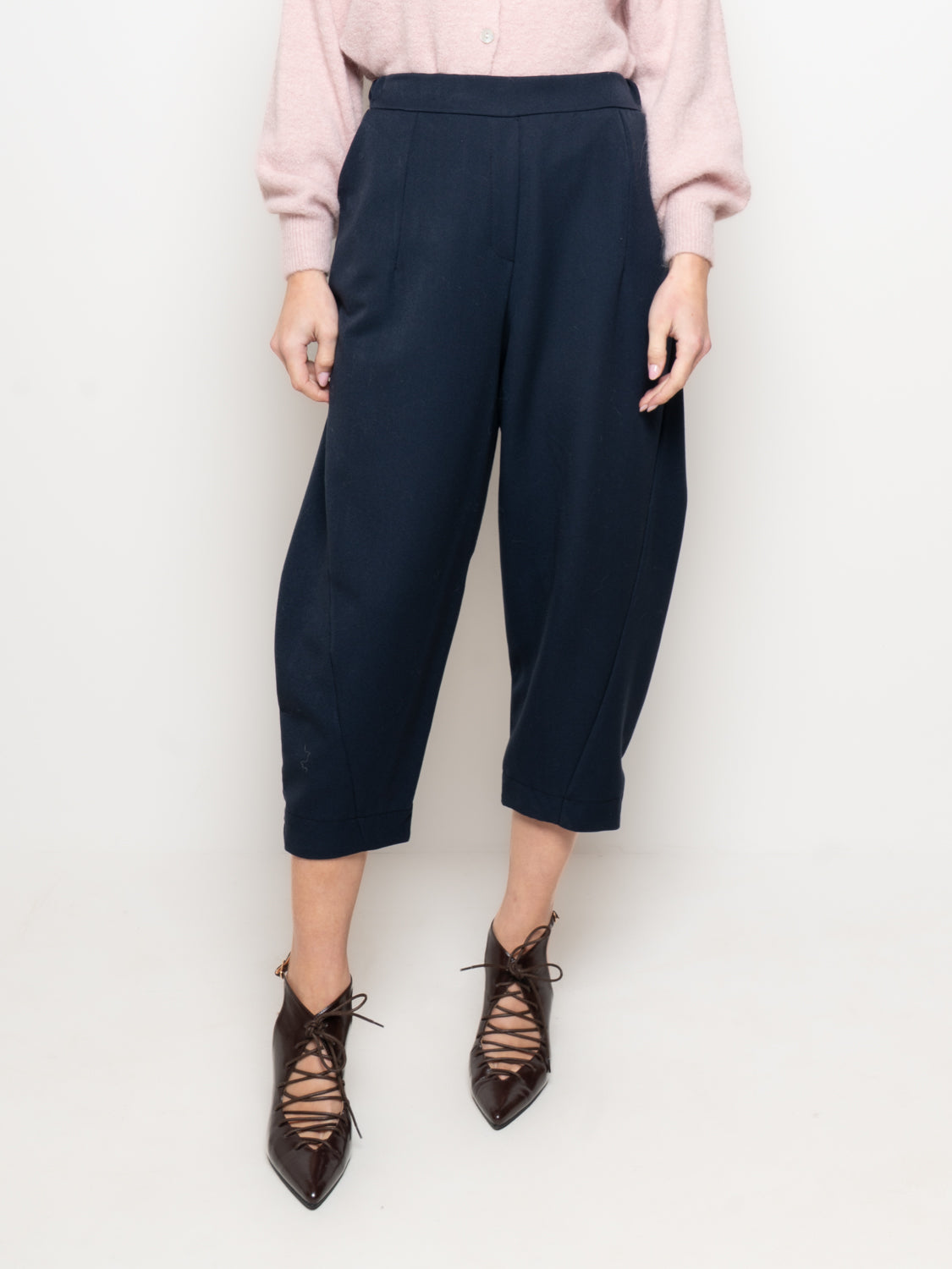 Pantalone baggy vita alta