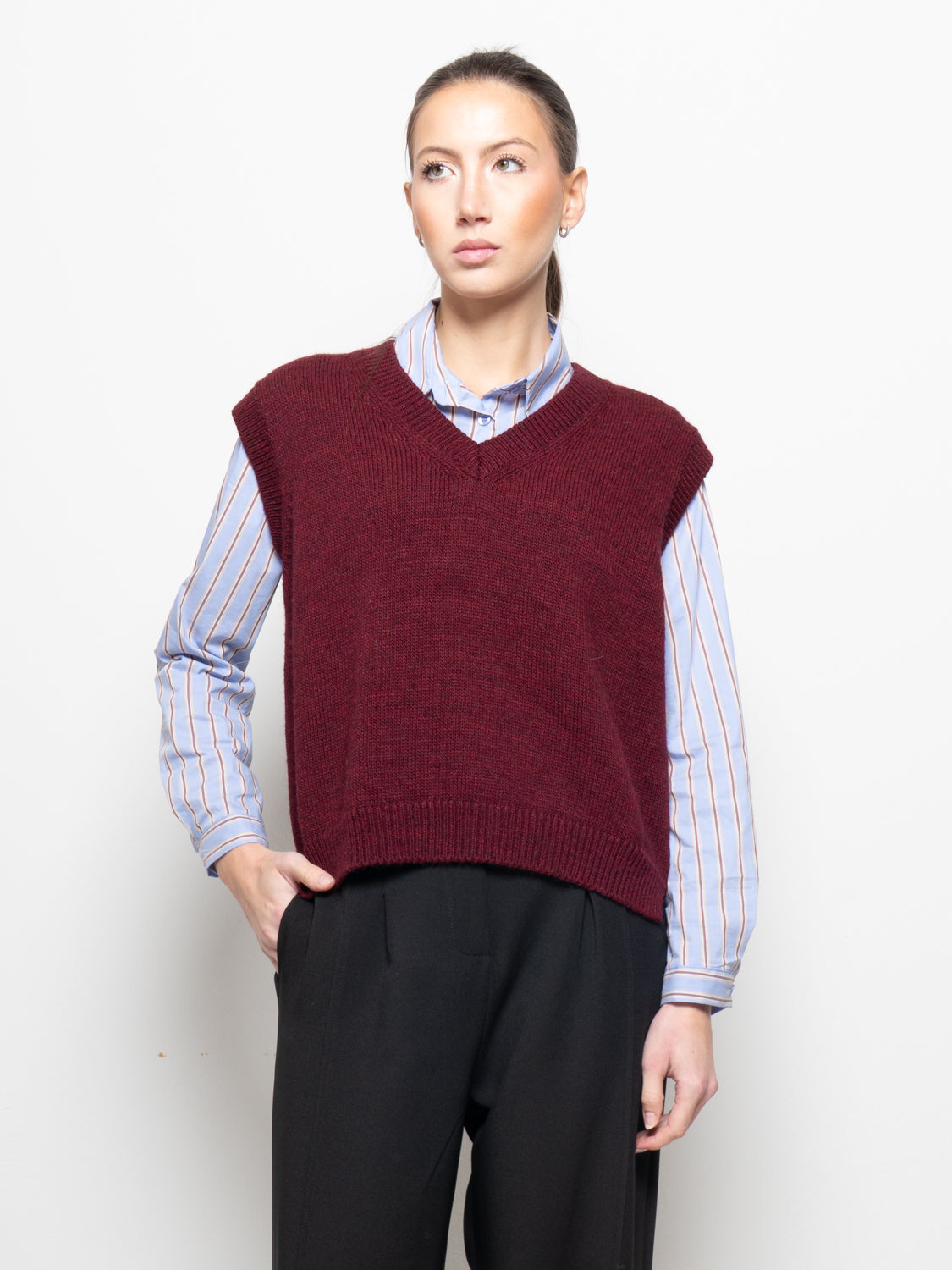 Gilet con scollo a V