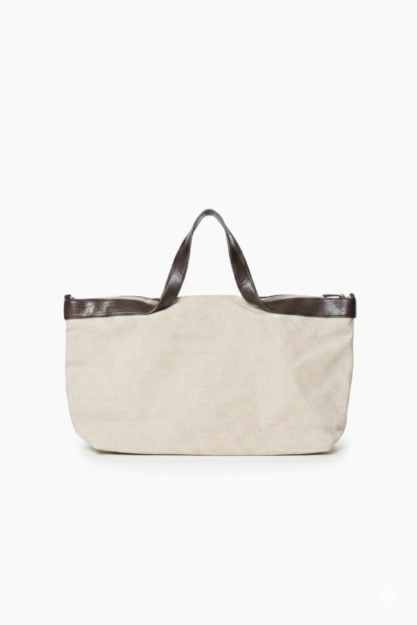 Tote con manico a contrasto
