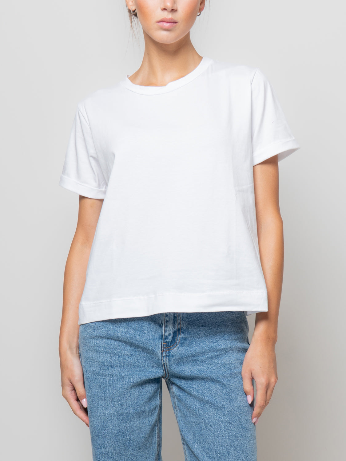 T-shirt con risvolto sulla manica