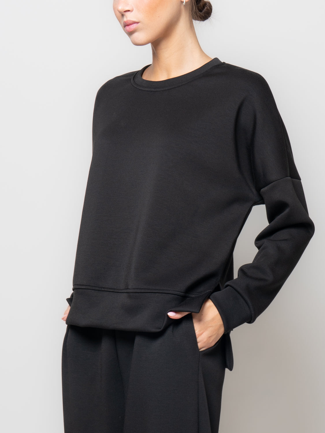 Felpa in neoprene con spacchi laterali