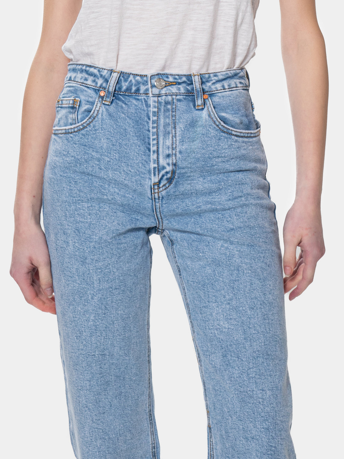 Jeans straight lavaggio chiaro